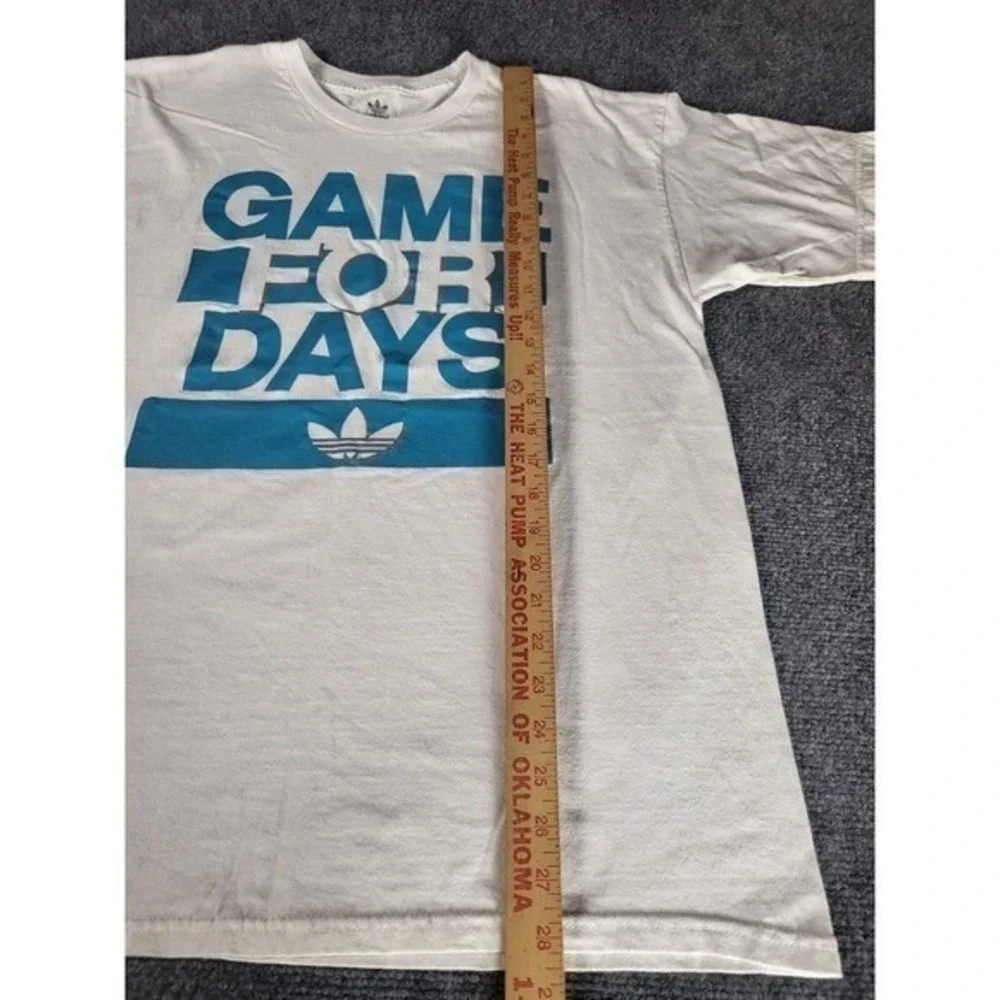 Adidas Game For‎ Days Shirt Mens L Gray Graphic Print Tee Casual Athleisure Top